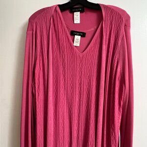 Jones New York Pink Sweater set size 1X